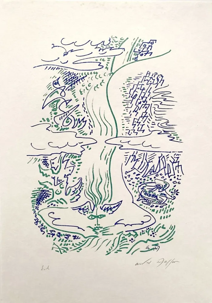 Litografía Masson - Maria tu sais