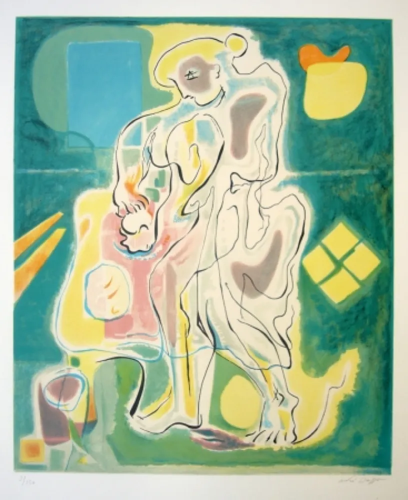 Litografía Masson - Maternité