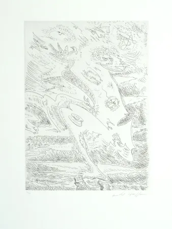 Aguafuerte Masson - Métamorphose sur la cime