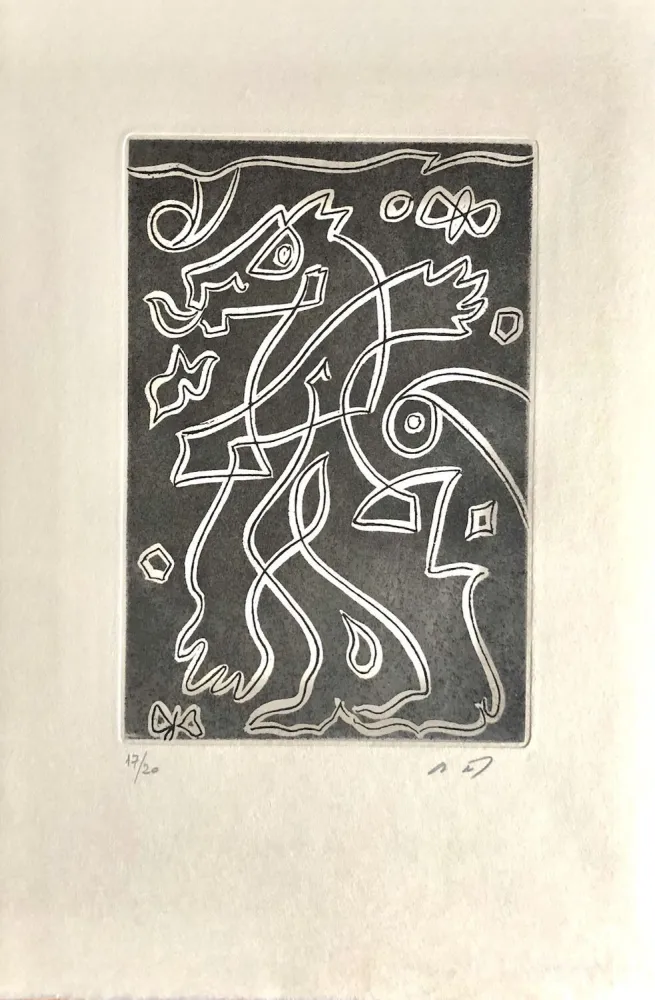 Aguafuerte Y Aguatinta Masson - Ô mésange, ô peut-être