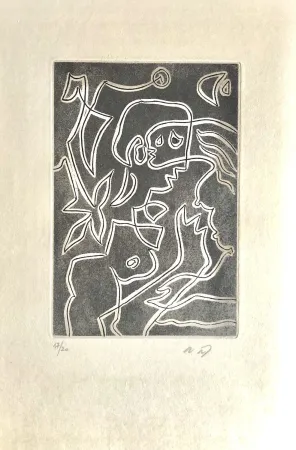 Aguafuerte Y Aguatinta Masson - Ô mésange, ô peut-être