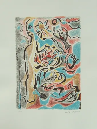 Litografía Masson - Omaggio a Michelangelo