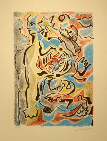 Litografía Masson - Omaggio a Michelangelo