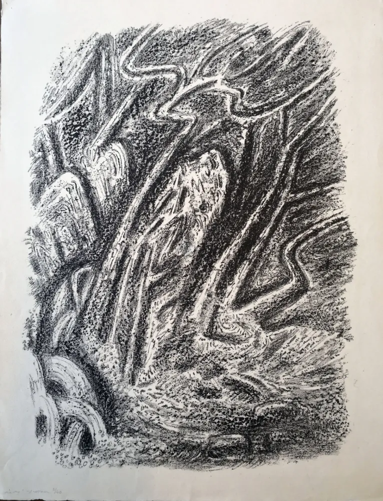 Litografía Masson - Paysage au Cascatelles