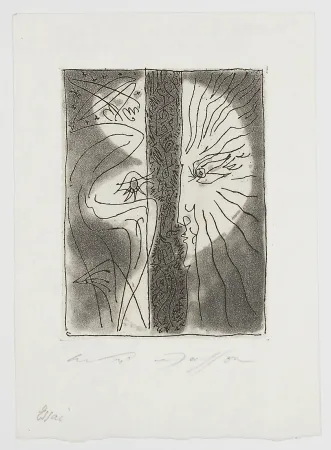 Grabado Masson - Peine perdue (In vain)