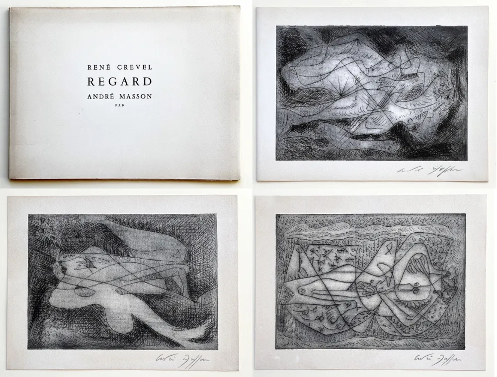 Libro Ilustrado Masson - René Crevel. REGARD. Gravures d'André Masson (1964)