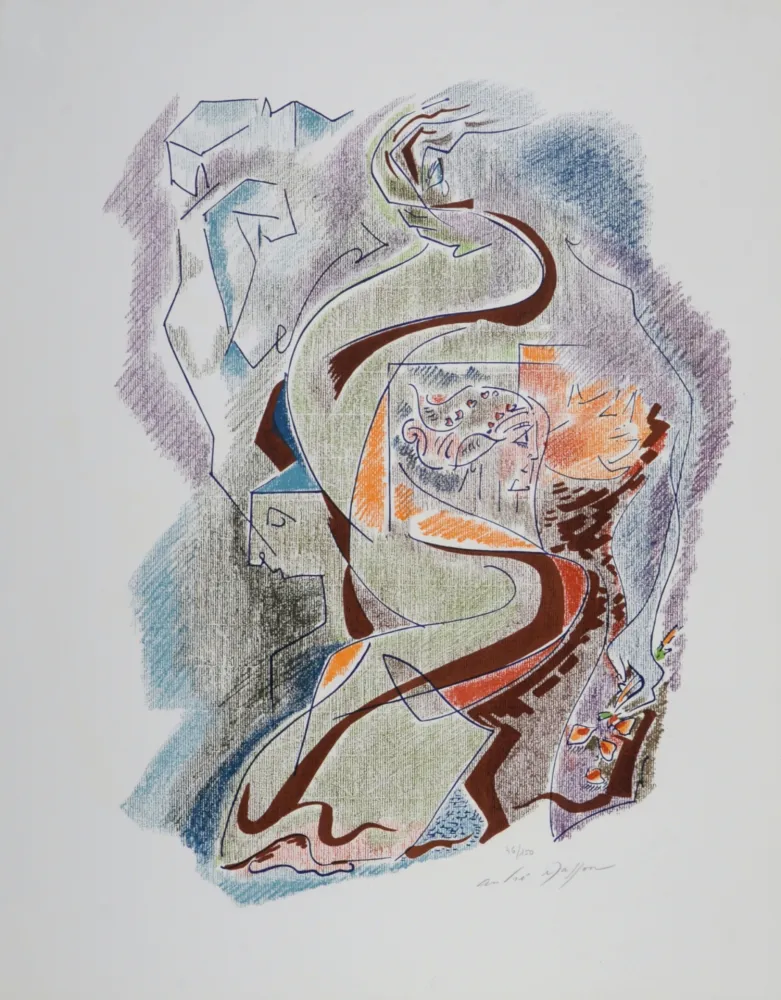 Litografía Masson - Sonnets de Louise Labé #1, 1972, Hand-signed!