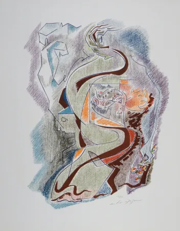 Litografía Masson - Sonnets de Louise Labé #1, 1972, Hand-signed!