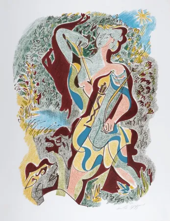 Litografía Masson - Sonnets de Louise Labé #4, 1972, Hand signed!