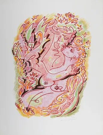 Litografía Masson - Sonnets de Louise Labé #6, 1972, Hand-signed!