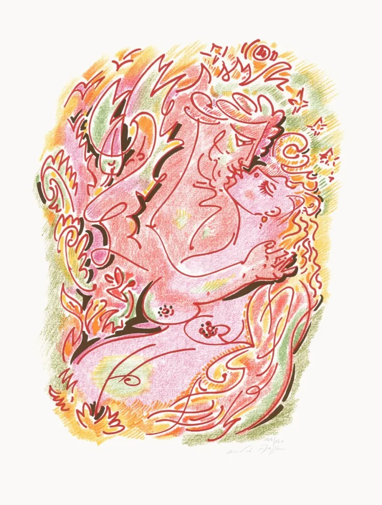 Litografía Masson - Sonnets Louise Labé