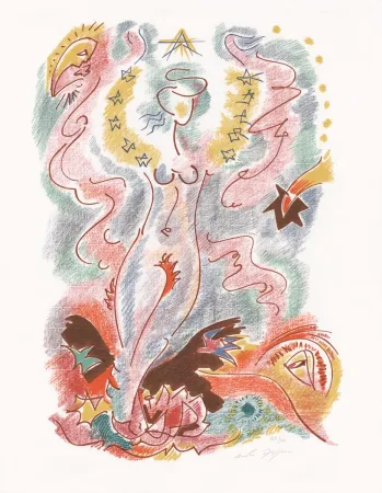 Litografía Masson - Sonnets Louise Labé