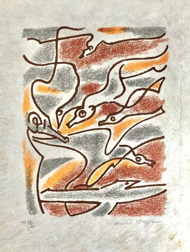 Litografía Masson - Une étoile de craie