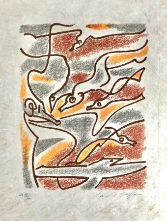 Litografía Masson - Une étoile de craie