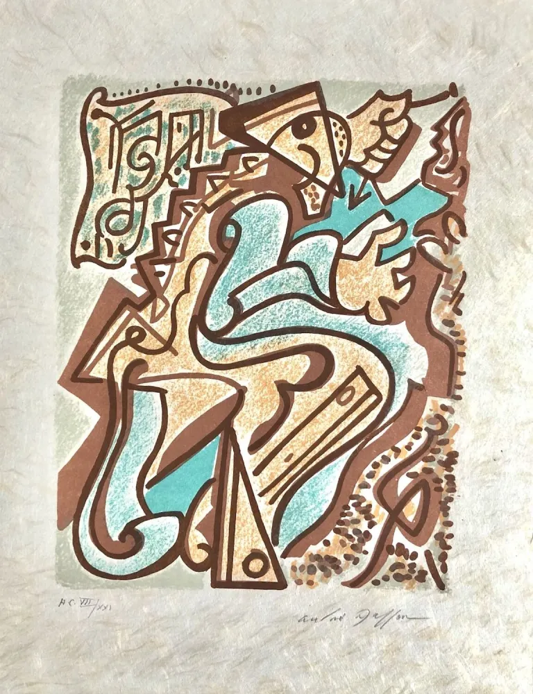 Litografía Masson - Une étoile de craie