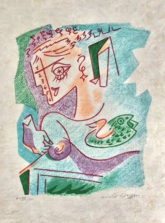 Litografía Masson - Une étoile de craie