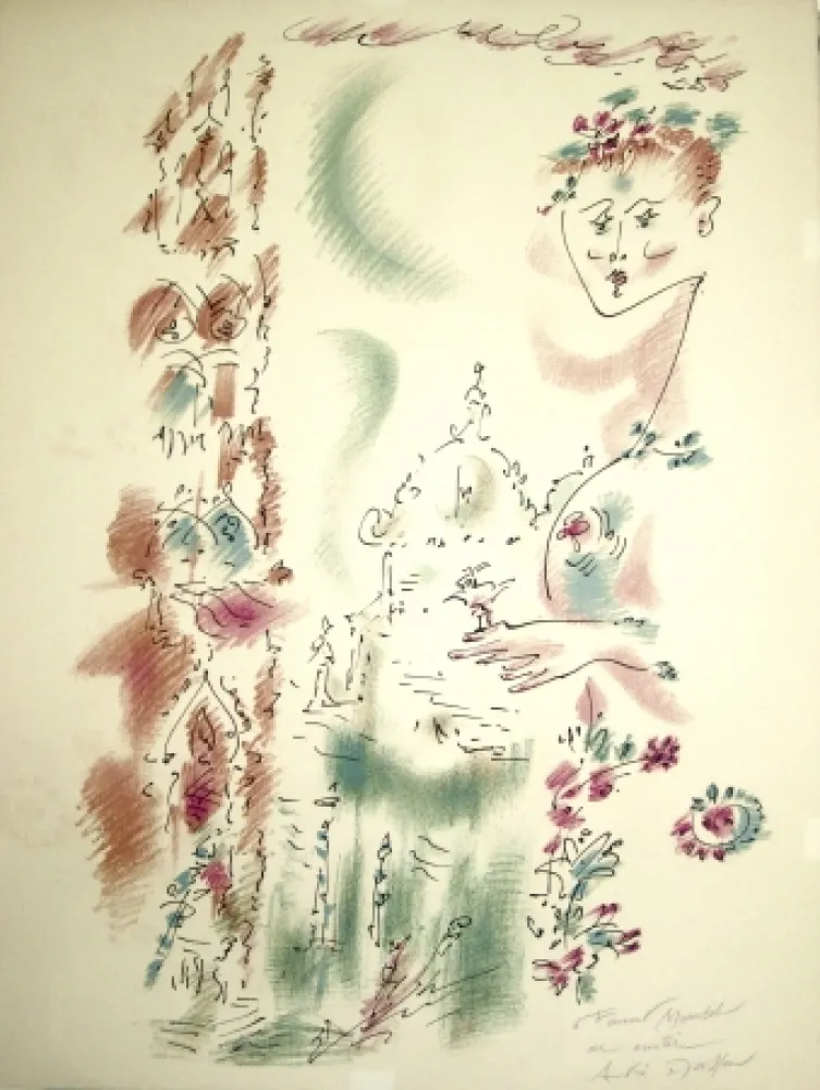 Litografía Masson - Venise en fleurs