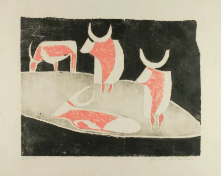 Grabado En Madera Mataré - Weide (Meadow)