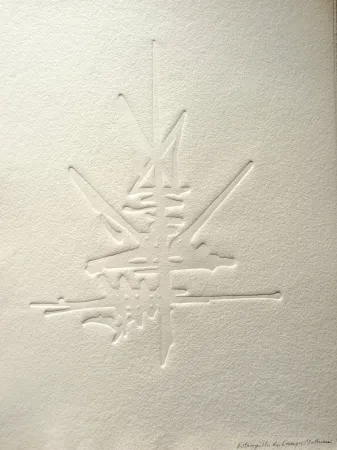 Sin Técnico Mathieu - Georges Mathieu (1921-2012) - Composition abstraite2, Estampille signee a la main 