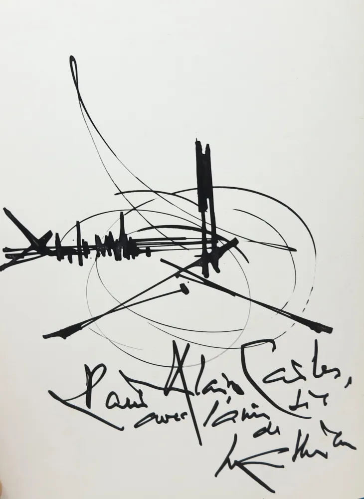 Sin Técnico Mathieu - Georges Mathieu (1921-2012). Encre et pinceau. Signé. 