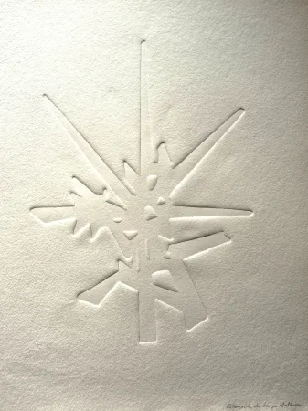 Relieve Mathieu - Georges Mathieu (1921-2012) - Estampille signee a la main, '80-'90