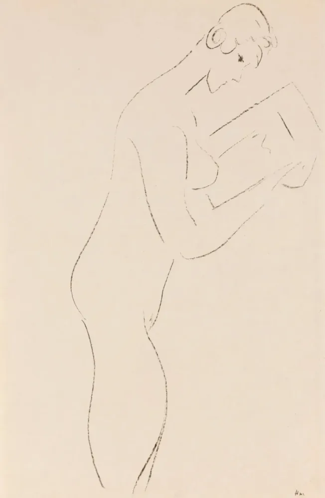 Litografía Matisse - 113-Year-Old Lithograph La Lecture, nu de profil