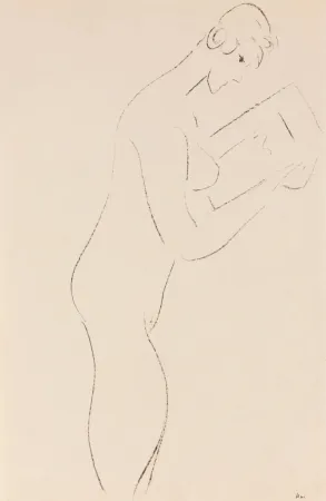 Litografía Matisse - 113-Year-Old Lithograph La Lecture, nu de profil