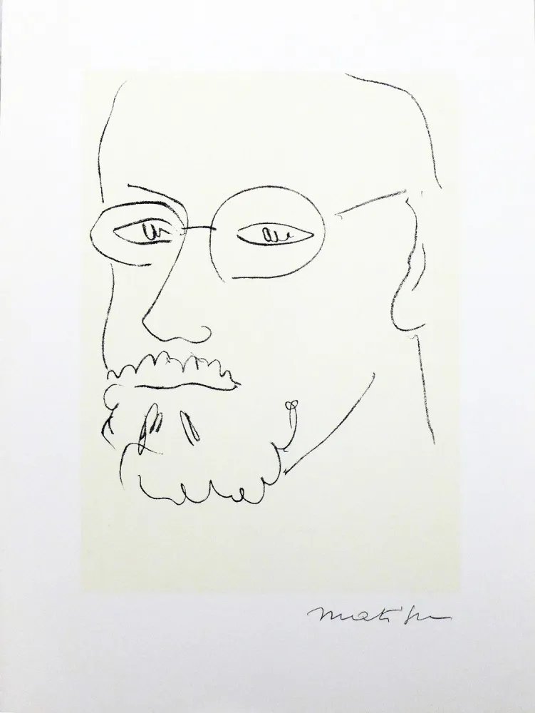 Cartel Matisse (After) - Autoportrait de trois quarts