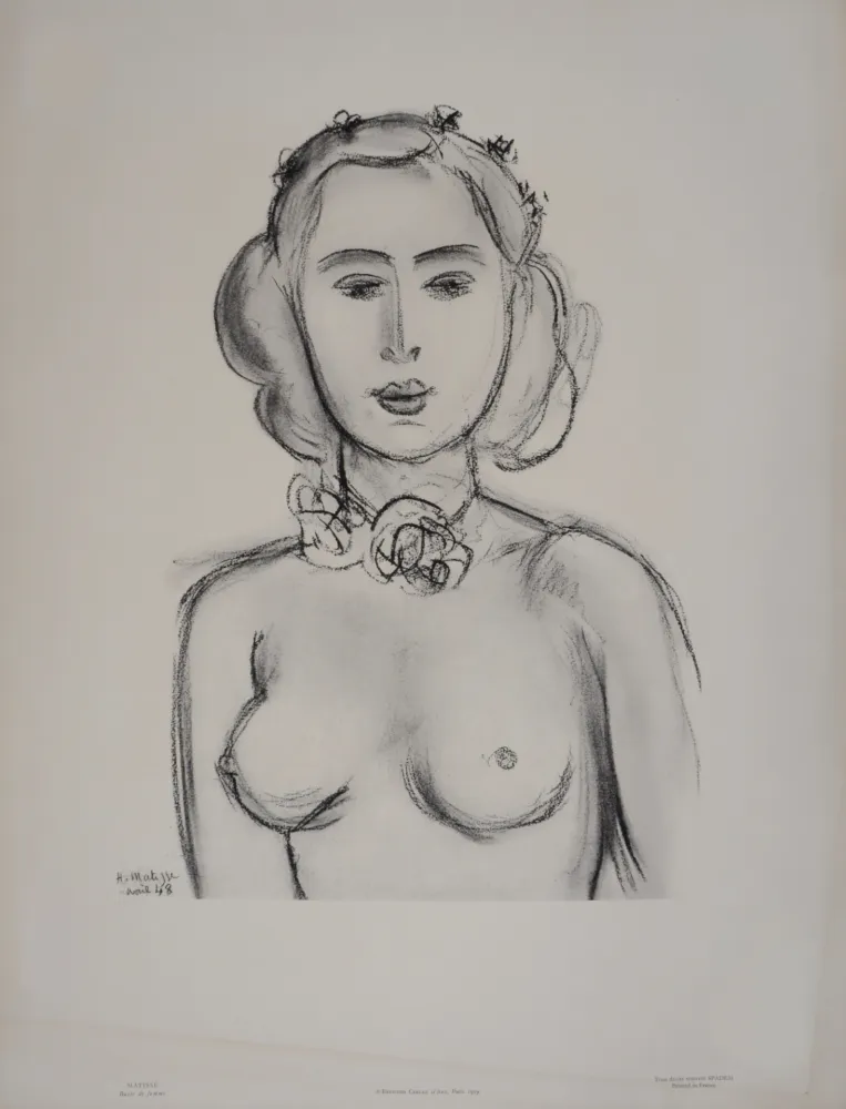 Litografía Matisse (After) - Buste de femme n° 1, 1959