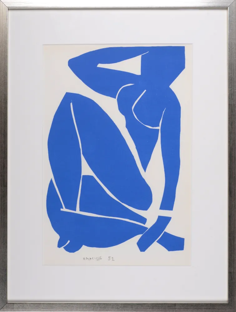Litografía Matisse (After) - Nu Bleu III, 1958 - FRAMED
