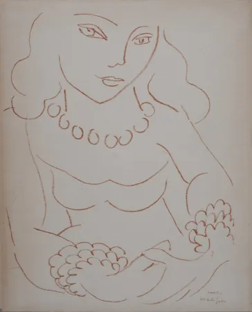 Litografía Matisse (After) - Portrait de femme