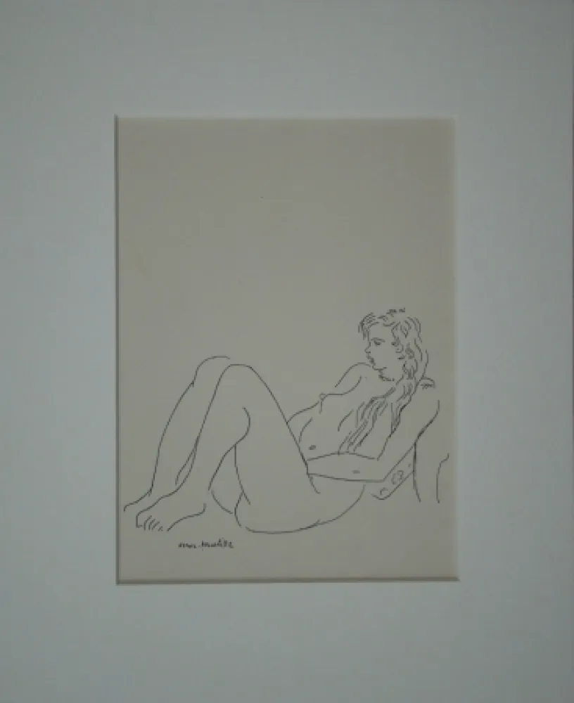 Litografía Matisse - Assis nu