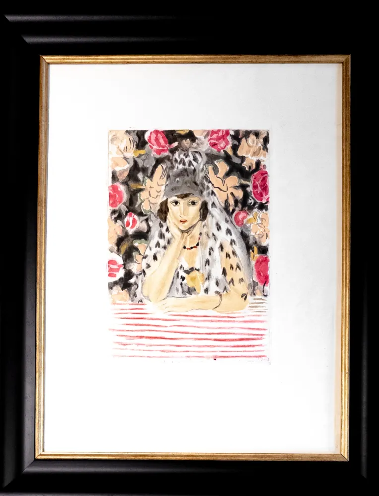 Aguatinta Matisse - Espagnole a la Mantille