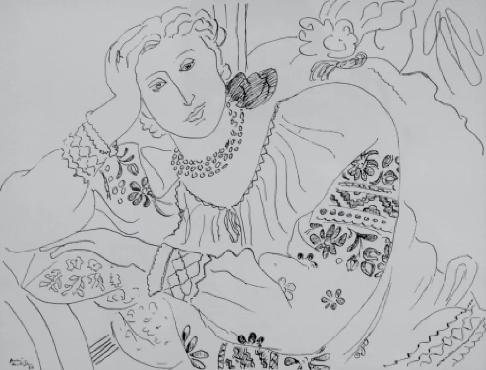 Litografía Matisse - Femme sur chaise longue