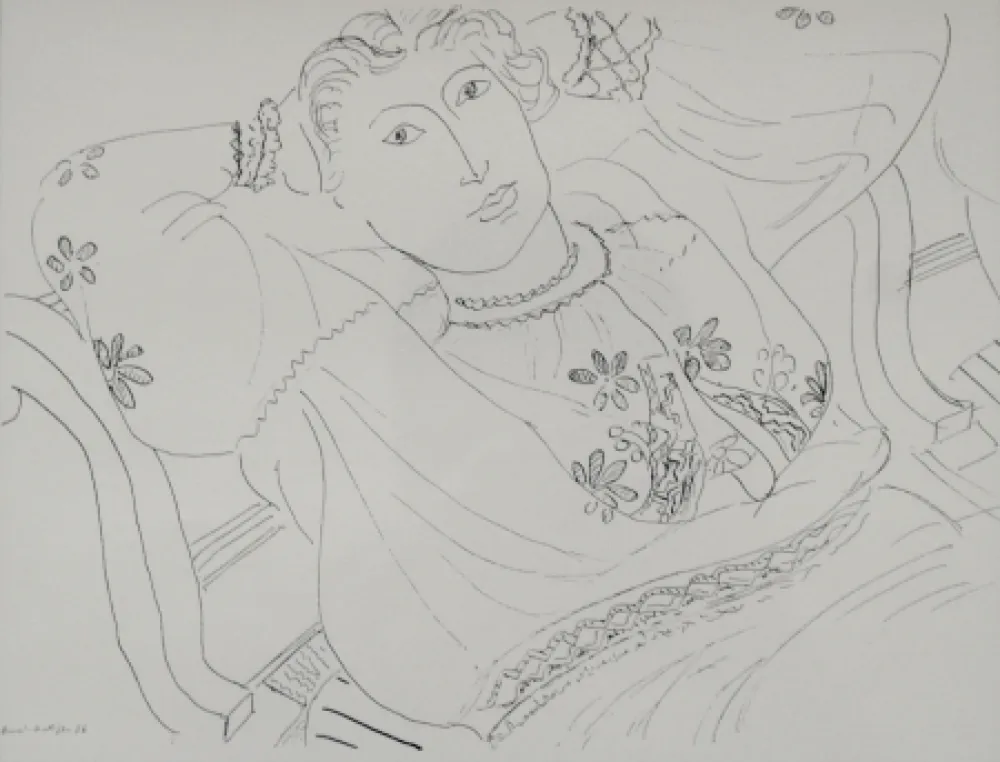 Litografía Matisse - Femme sur chaise longue