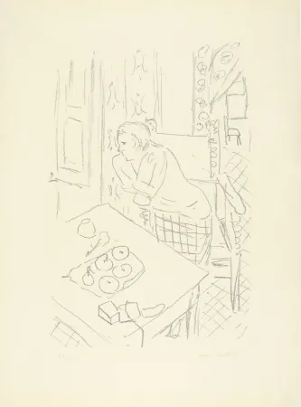 Litografía Matisse - Figure dans un intérieur