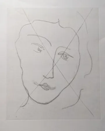 Aguafuerte Matisse - Jeune femme mélancolique