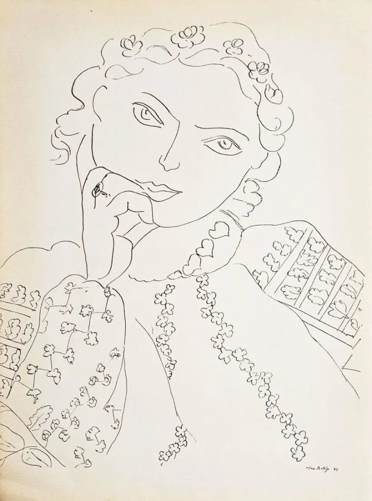 Heliograbado Matisse - Jeune fille