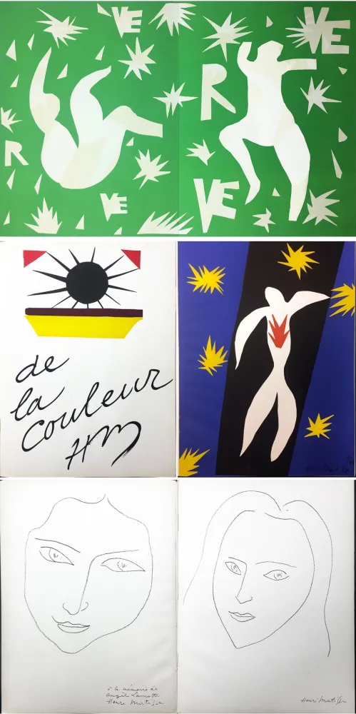 Libro Ilustrado Matisse - LA CHUTE D'ICARE. Verve. Vol. IV, No. 13. DE LA COULEUR (1945)