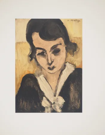 Litografía Matisse - La robe au col blanc