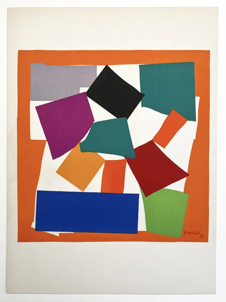 Litografía Matisse - L'ESCARGOT (1953). Lithographie d'après les papiers découpés. De luxe sur Arches.