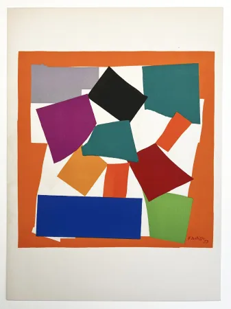 Litografía Matisse - L'ESCARGOT (1953). Lithographie d'après les papiers découpés. De luxe sur Arches.