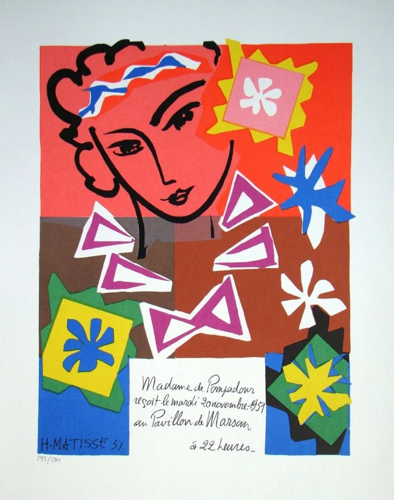Serigrafía Matisse - Madame de Pompadour, 1951