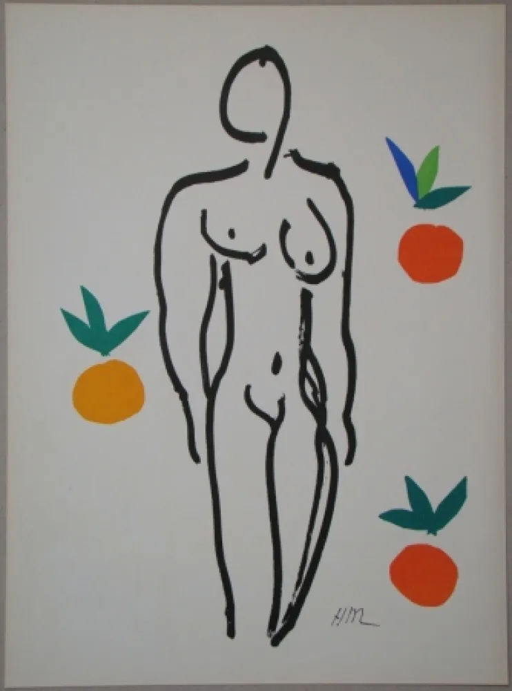 Litografía Matisse - Nu aux oranges