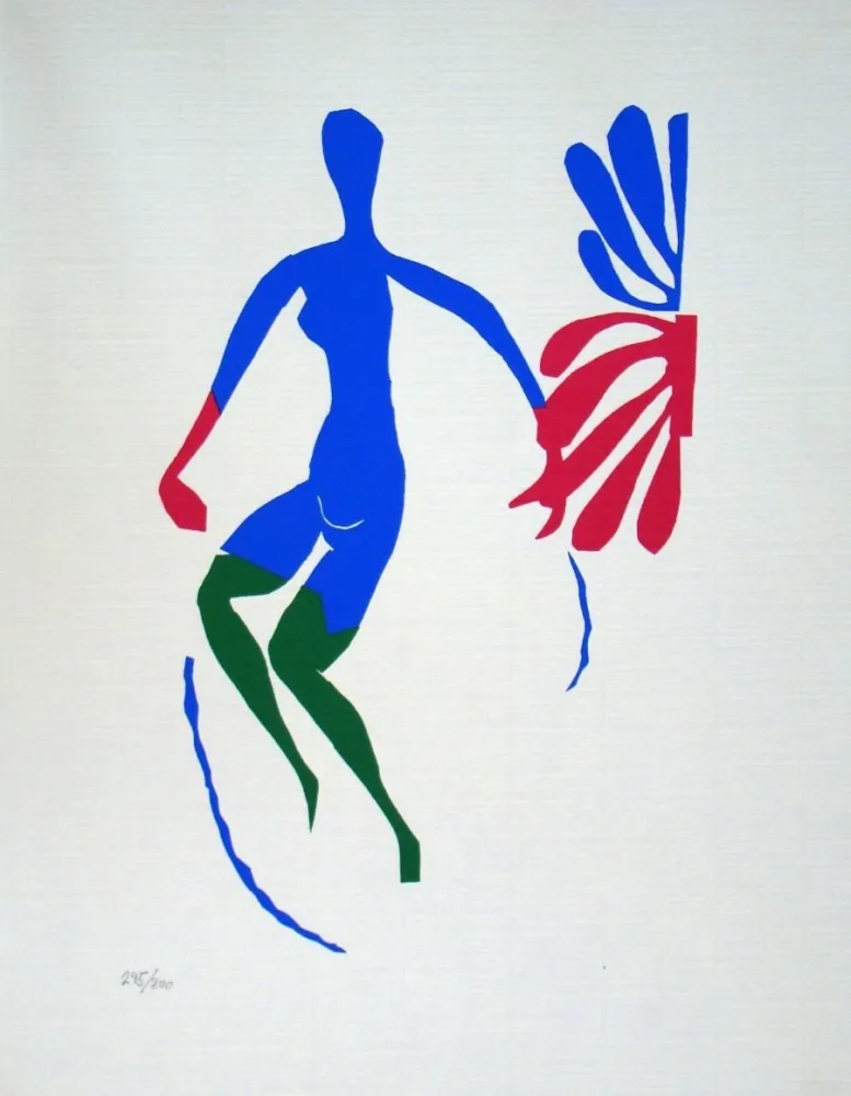 Litografía Matisse - Nu bleu, avec des bas verts
