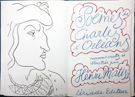 Libro Ilustrado Matisse - POÈMES DE CHARLES D'ORLÉANS. 54 lithographies en couleur par Henri Matisse (1950)