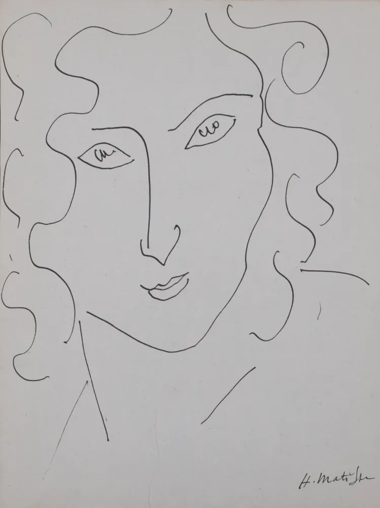 Litografía Matisse - Portrait de femme, 1947