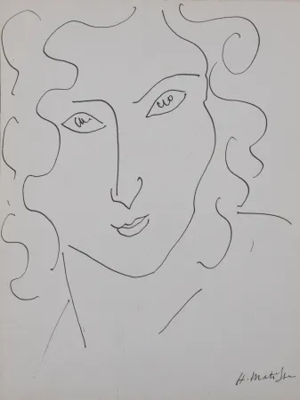 Litografía Matisse - Portrait de femme, 1947