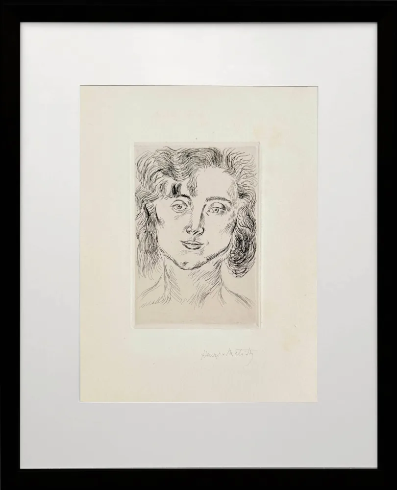 Aguafuerte Matisse - Portrait of Marguerite Matisse