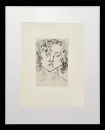 Aguafuerte Matisse - Portrait of Marguerite Matisse